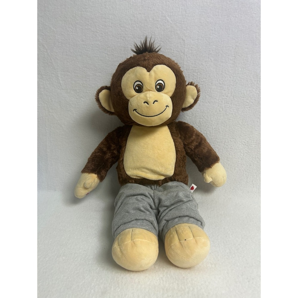 Plush Jungle Build-A-Bear Unisex 17in Brown Monkey Grey Sweatpants Plushie